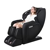 ARONT-Massagesessel mit Wärmefunktion-Shiatsu Zero-Gravity Liegesessel für Ganzkörpermassage,3D-Robotische Hände mit SL-Spur Massage, Bluetooth,USB Vatertag