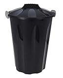 Spetebo Maxitonne 40L mit Deckel - schwarz - Universaltonne Mülltonne Abfalleimer Mülleimer