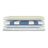 AM Qualitätsmatratzen - Premium Latex-Matratze 100x200cm H2-1000 Federn - Taschenfederkernmatratze - Matratze mit integrierter 4cm Latex-Auflage - 24cm Höhe - Made in Germany