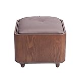Möbel-Fußhocker, multifunktional, Schwarznussbaum, kreativ, einfach, Schließfach, Aufbewahrung, Kleinigkeiten, Schuhhocker, Osmanischer Hocker, Make-up-Stuhl, Couchtisch, Bank, osmanischer F