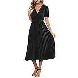 Sommerkleid Damen, Damen Kleider Sommer Mädchen Kleider Festlich Jumpsuit Overall Damen Frauen Ärmellos Elegant Overall Kurz Boho Romper Sommer Casual Vintage Strand Locker Lässig (Schwarz-1,XL)
