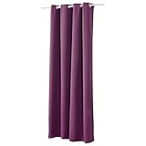 WOLTU Thermovorhang Kälteschutz Verdunklungsvorhang Blickdicht mit Ösen, 250g/m² Dicke Thermogardine warm Hitzeschutz Wärmeisolierende Vorhänge für Wohnzimmer, 135x245 cm Violette (1 Stück)