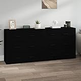 MATTUI Möbel-Sideboards, 2 Stück, Schwarz