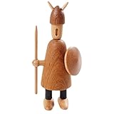 Holzpuppe, 6,69 Zoll große Buchenholzskulptur, Dekor, leichte nordische Wikinger-Miniaturpuppe, kreative Figuren, Heimdekoration, Statue, Geschenk für Kinder, Wikinger-Miniatur-Holzpuppe, Dekoration,