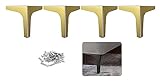 Möbelfüße Sofabeine, dreieckige Möbelbeine, DIY-Schrankfüße, Couchtischbeine, Nachttischfüße, modern, einfach, 3 Farben, Metallstützbeine, 4er-Set (Color : Gold, Size : 15cm/6in)