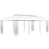 Gartenpavillon, ZEYUAN Faltpavillon, Pergola, Partyzelt, Standmarkise, Sonnenzelt, Garten Pavillion, Grillpavillon, 6×3 m Weiß