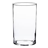 Glasvase mungeblasen Bodenvase klarglas Zylindervase Kristallglas Vase Windlichtvase Höhe ca. 50 cm Durchmesser Ø 22 cm…