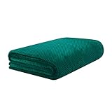 HOMLA Noah Tagesdecke 220 x 240 cm - Bettüberwurf Sofaüberwurf Kuscheldecke Quilt - Flauschig und Weich - Polyester Grün