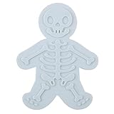 YWSTYllelty Keksausstecher Weihnachten Plätzchen Halloween-Plastikskelett 3D-Plätzchen-Fondan-1PCS-Form-Lebkuchen-Kuchen-Form Silikon Förmchen Schmuck (White-D, 14.5x10.5x1.5 cm)