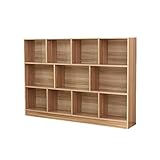 GRFIT Bücherregale Einfache Moderne Bücherregal Bücherregal Montage Einfaches Wohnzimmer Regal Bodenregal Lagerung Holzschrank Gitterschrank Bücherregale Standregal (Color : Khaki, Size : Number One)