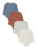 Pippi Unisex Baby 4er Pack Body LS Kleinkind Unterwäsche-Satz, Blue Mirage, 104
