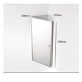 haozai Eckspiegel Badezimmerschrank Mit Einzeltür Medizinschränke Bad Edelstahl Spiegelschrank Eckwand Kosmetikspiegel Bad Dreieck Locker 21x30x60cm Spiegelschrank Mit Beleuchtung 1