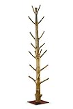 Kinaree Garderobenständer Baumstamm Mangosteen | Naturbelassen Garderobenständer aus Massivholz | Handarbeit & Unikat | Stabile Holz Garderobe aus einem kompletten Baum