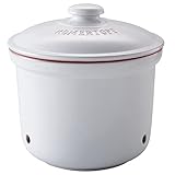 Römertopf Kartoffeltopf Maxi plus frische Topf aus Naturton Keramik Vorratstopf Ø 26,0cm weiß