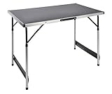 Spetebo Höhenverstellbarer Alu Campingtisch 100x60 cm - verstellbar auf 4 Höhen (73, 80, 87 und 94cm) - praktisch klappbar