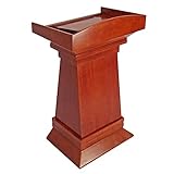 RENLXFI Rednerpult Stehpult Podium Holz Rednerpult Podium Stand, Boden Präsentation Stand für Restaurants Hochzeiten Büro Kirche und Klassenzimmer, einfache Montage Welcome Desk