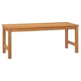 Youuihom Gartenbänke, Verandabänke, Terrassenbänke für den Außenbereich, Gartenbank 114 cm Massivholz Teak Geeignet für Gärten, Parks, Terrassen, Balkone, Hinterhöfe