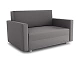 Sofa Pura Maxi mit Schlaffunktion - Schlafsofa mit Bettkasten, Sofagarnitur, Bettsofa, Wohnlandschaft, Couch, Polstersofa (Grau (Suedine 06))