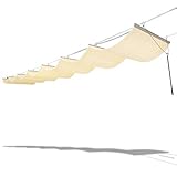 Sunshades Depot Verdeck mit einziehbarem Draht-Überdachung, Ersatz für Pergola, Pavillon, Spalier, Terrasse für Terrasse, Restaurant, Café, Veranda, Braun, 91,4 x 40,6 cm W 4' X L 12' beige