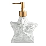 OUSIKA Seifenspender aus Keramik mit großer Kapazität, nachfüllbar in nachfüllbarem Lotionsspender for Zuhause, 14,2 oz/11,2 oz Seife (Color : Stars)