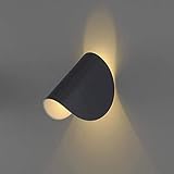 OSKOUR Wall lamp, Drehbare Wandlampe Schlafzimmer Nacht Minimalist Wandleuchte Flur Flur Halle L10.7 * W10.5 * H16.5CM Gemütlich, Farbe: Weiß (Color : Black)