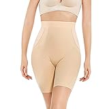 QWUVEDS Hoch taillierte Body Shaper Shorts Shapewear für Frauen Oberschenkel Schlankheitstechnologie Hipster Funktionsunterhose Baumwollslip