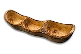 OSTERLANDHOLZ Vorspeisenteller aus Olivenholz, Obstschale, Dekoschale, Tapasteller, Schlüsselschale, Brotschale, handgefertigte Holzschale