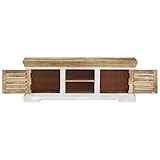 Wakects Home Sideboard, 2 Türen Gute Stabilität Holz Schrank Hochglanz Finish für den Hausgebrauch