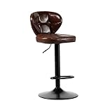 BinOxy Barhocker Anhebbarer Barstuhl (63-83 cm) Moderner einfacher PU-Leder-Rückenlehne Barstuhl an der Rezeption kann hohen Hocker drehen Hocker (Color : A)