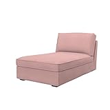 Soferia Kompatible Ersatzbezug fur KIVIK Recamiere, Stoff Majestic Velvet Blush Pink, Rosa