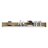 Stella Trading Fun Plus Wandboard in Holz-Optik Eiche-Dekor - hochwertiges & vielseitig einsetzbares Wandregal - 180 x 18 x 22 cm (B/H/T)