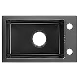 Küchenspülen, schwarzer Nano-Einzeltank, Edelstahl 304, Mini-Spüle, lange Spüle (Farbe: Schwarz, Größe: 40 x 30 cm)