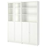Ikea BILLY/OXBERG Bücherregal mit Paneel/Glastüren, 160x30x202 cm, weiß