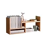 AOKLEY Bücherregal Bücherregal Desktop Holzeinziehbare Lagerregal einfach CD Rack Regal Kleiner Bücherregal Kleiner Bücherregal 11,81 Zoll hoch Aufbewahrungsregal (Size : A-No Drawer)