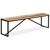 KRHINO Schuhbank mit Sitz, multifunktional, für Sitzeingang, aus massivem Griffholz, 160 x 35 x 45 cm für Flur Schlafzimmer Wohnzimmer