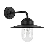 KS Verlichting Hoflampe Gusto - Wandleuchte im Landhausstil, Für Hof & Garten - Pulverbeschichtetes Aluminium, handgemacht - Für Halogen & LED - Max. 60W, Schwarz