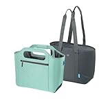 alfi Thermo-Kühltasche, isoBag mittel 23 Liter - Isolierte Einkaufstasche aus Polyester, mint grün 54 x 16,5 x 37 cm - 2in1, Isoliertasche inkl. extra Tragetasche - 0007.292.812