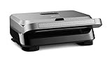 De’Longhi MultiGrill Easy SW12BC.S, Sandwichmaker & Waffeleisen, vertiefte Sandwichplatten, auslaufsichere Waffelplatten mit tiefen Mulden, spülmaschinengeeignet, 800 W,Silber, 25 x 27,5 x 10,5 cm