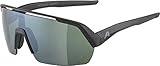 Alpina Unisex - Erwachsene, TURBO HR Q-LITE Sportbrille, black matt/silver, One Size