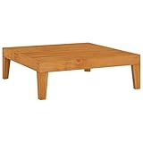 FIRBNUS Gartentisch 68,5x68,5x24 cm Akazie Massivholz Balkontisch Holz Gartentische Outdoor Beistelltisch Lounge Tisch Outdoor Holztisch Garten Beistelltisch Outdoor Beistelltisch Holz