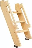 Hochbettleiter Dachbodetreppe 3/4-Sprossen-Leiter mit Allen Einbaumöglichkeiten for Haushalt, Wohnmobil, Loft-Kabine, schräge Leiter, maximale Belastung 330 lbs