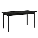 [en.casa] Moderner Esstisch Schwarz 140 x 60 cm 6 Personen Tisch Esszimmertisch Küchentisch
