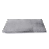 UOWEG Badematte, Rutschfester Badteppich mit stark saugfähigem, maschinenwaschbarem Duschvorleger 90 150 Waschbar (Grey, One Size)