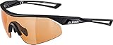 ALPINA NYLOS SHIELD V - Selbsttönende, Bruchfeste & Beschlagfreie Sport- & Fahrradbrille Mit 100% UV-Schutz Für Erwachsene, black, One Size