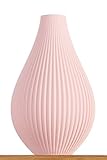 3D Vase Blumenvase/Dekovase Susann 17 cm für Schnitt-/ Trockenblumen | nachhaltig | wasserdicht (Rosa)