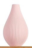 3D Vase Blumenvase/Dekovase Susann 17 cm für Schnitt-/ Trockenblumen | nachhaltig | wasserdicht (Rosa)