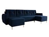 Mirjan24 Ecksofa Jazon U mit Bettkasten und Schlaffunktion, U-Form Sofa für Wohnzimmer, 4 Sitzer Eckcouch, symmetrisches Ecksofa, Polsterecke mit Bettfunktion, Wohnlandschaft (Itaka 11)