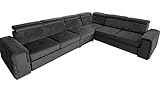 Ecksofa mit Schlaffunktion Fondi VI XXL Sofa L-Form Big Sofa Modern Bettkasten Links Rechts 19 (Seite Rechts)