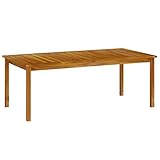 vidaXL Gartentisch Terrassentisch Tisch Esstisch Balkontisch Partytisch Holztisch Gartenmöbel Garten 200x100x74cm Massivholz Akazie