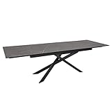 Invicta Interior Ausziehbarer Esstisch Euphoria 180-220-260cm Keramik in Graphit-Optik Konferenztisch Tisch